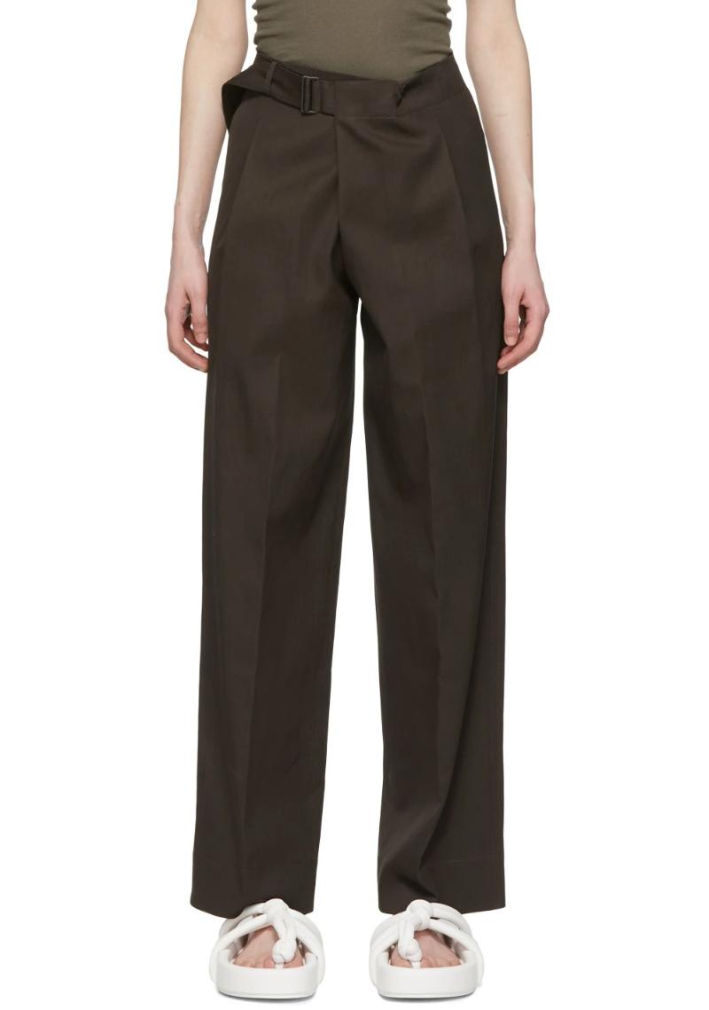 Arch The Brown Cotton Trousers  SSENSE